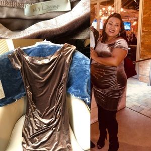 Maternity Velvet Bodycon Dress